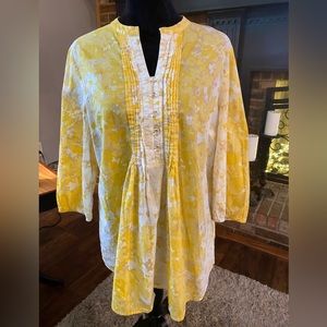 Yellow Floral Women's Blouse